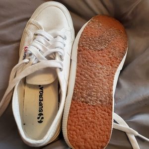 White canvas Superga sneakers size 6 - worn once